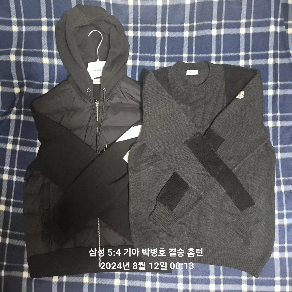 Moncler knits, hooded zip-ups to sell.