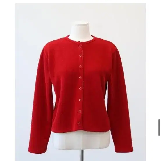 어나더랭귀지 snap cardigan red