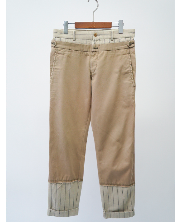 (29) COMME DES GARCONS Layered chino pants Comme des Garçons