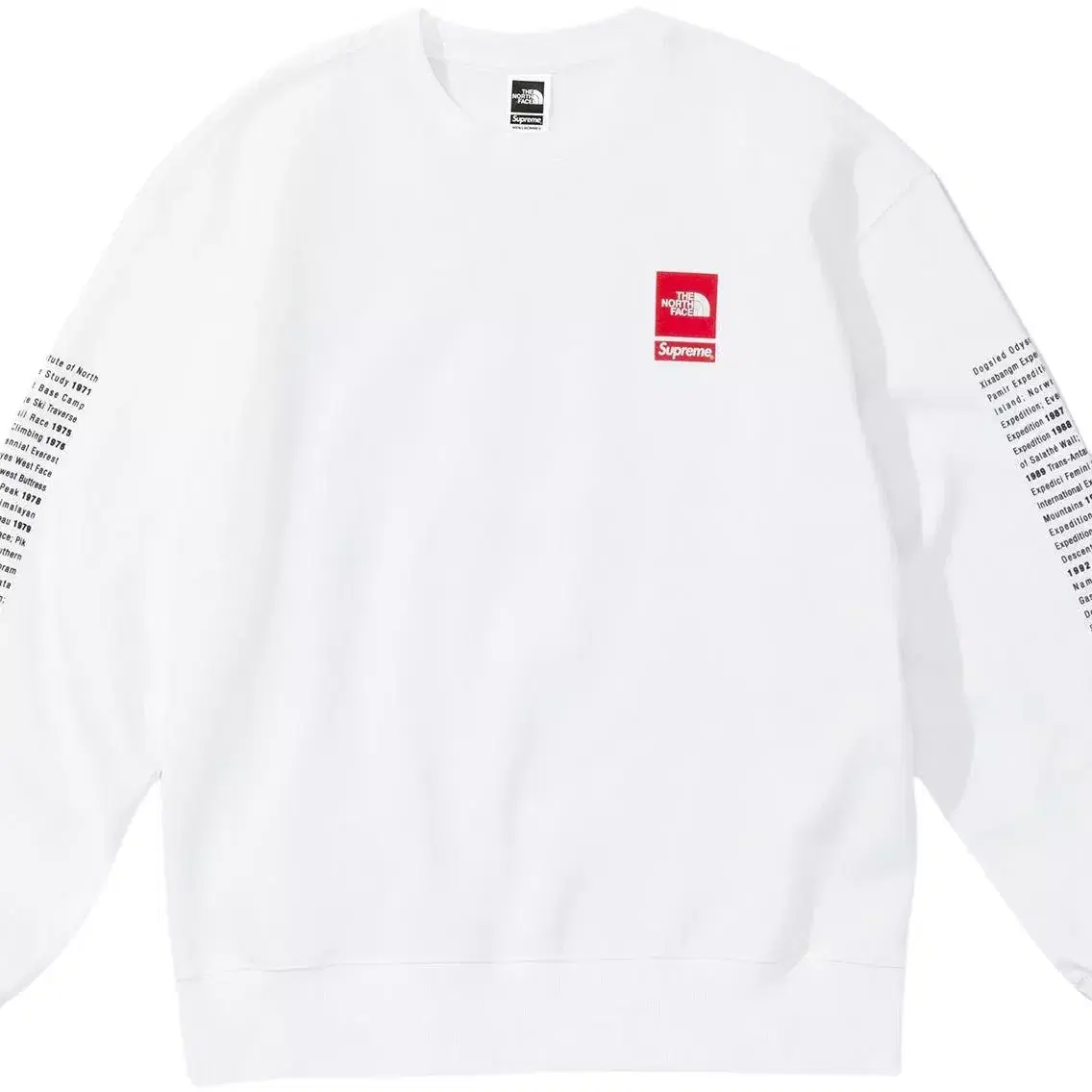 정품 S,M,L,XL 슈프림 노스페이스 크루넥SS24 슈노 맨투맨