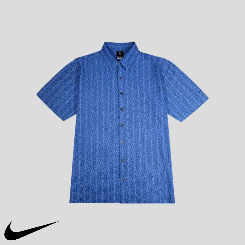 Nike Golf bloo Flower Pattern Dry Fit Functional Golf Wear Short Sleeve Shirt Half Shirt