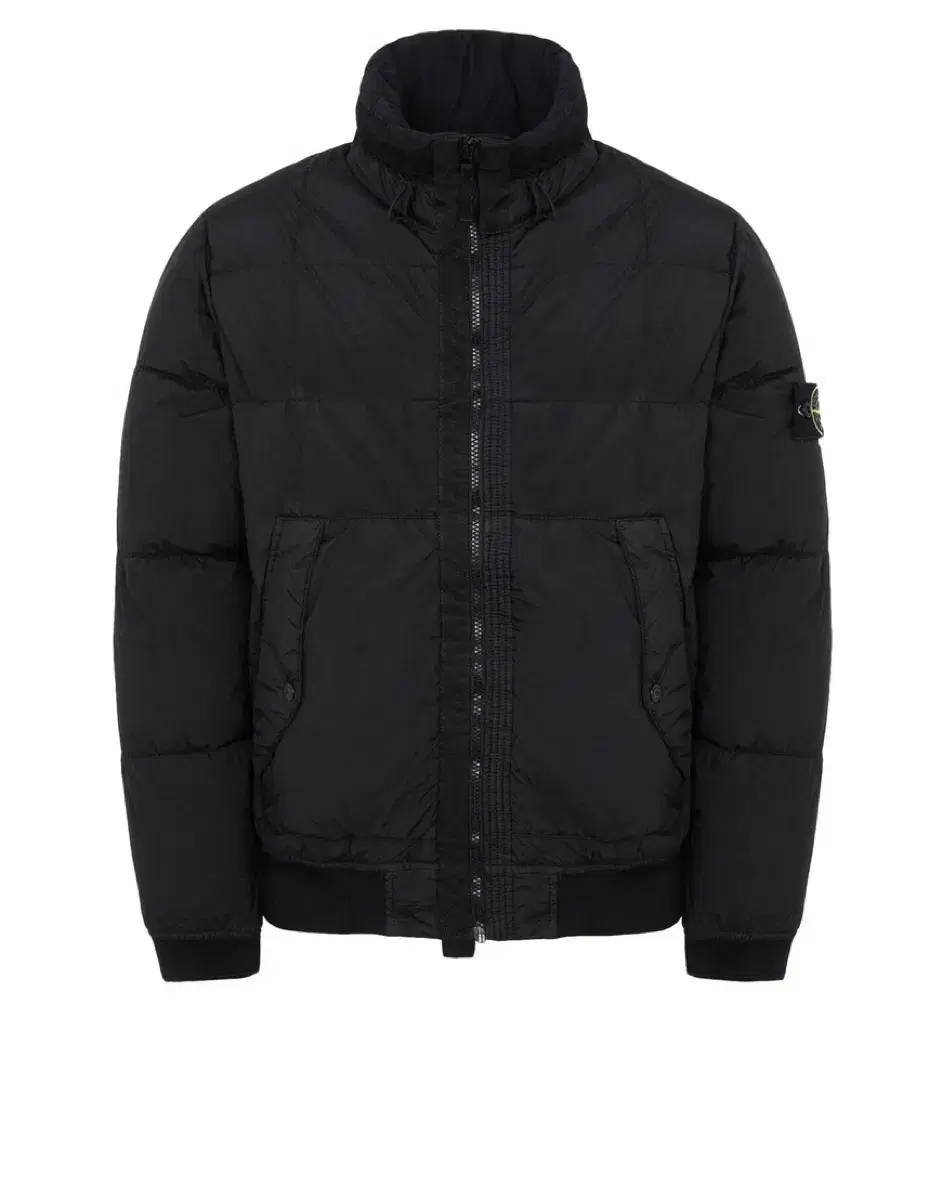 [M] 18FW Stone Island Crinklaps Non-Hooded Down Jacket Black