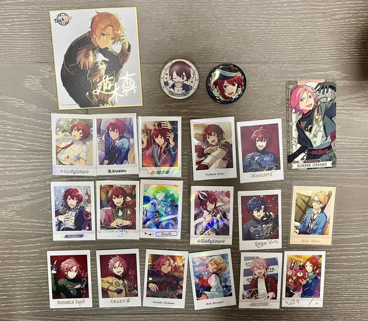 Ansta tsukasa jiryu badge pasha pashotzu color paper arkana kohaku mako to aira