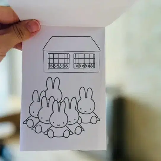 [새상품] 일본 미피 miffy 미니 컬러링북 색연필 세트