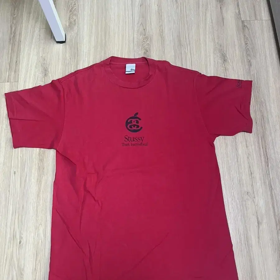 [L] Stussy apple logo parody t shirt 스투시