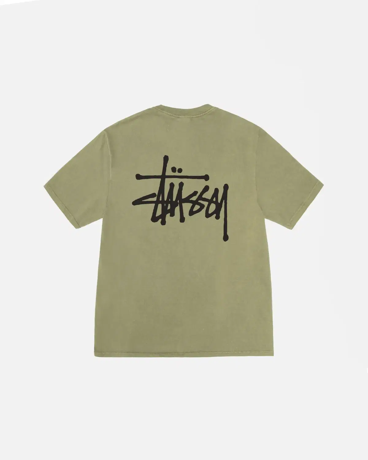 [NEW] Stussy Basic Pigmented Tee Short Sleeve Tee Olive