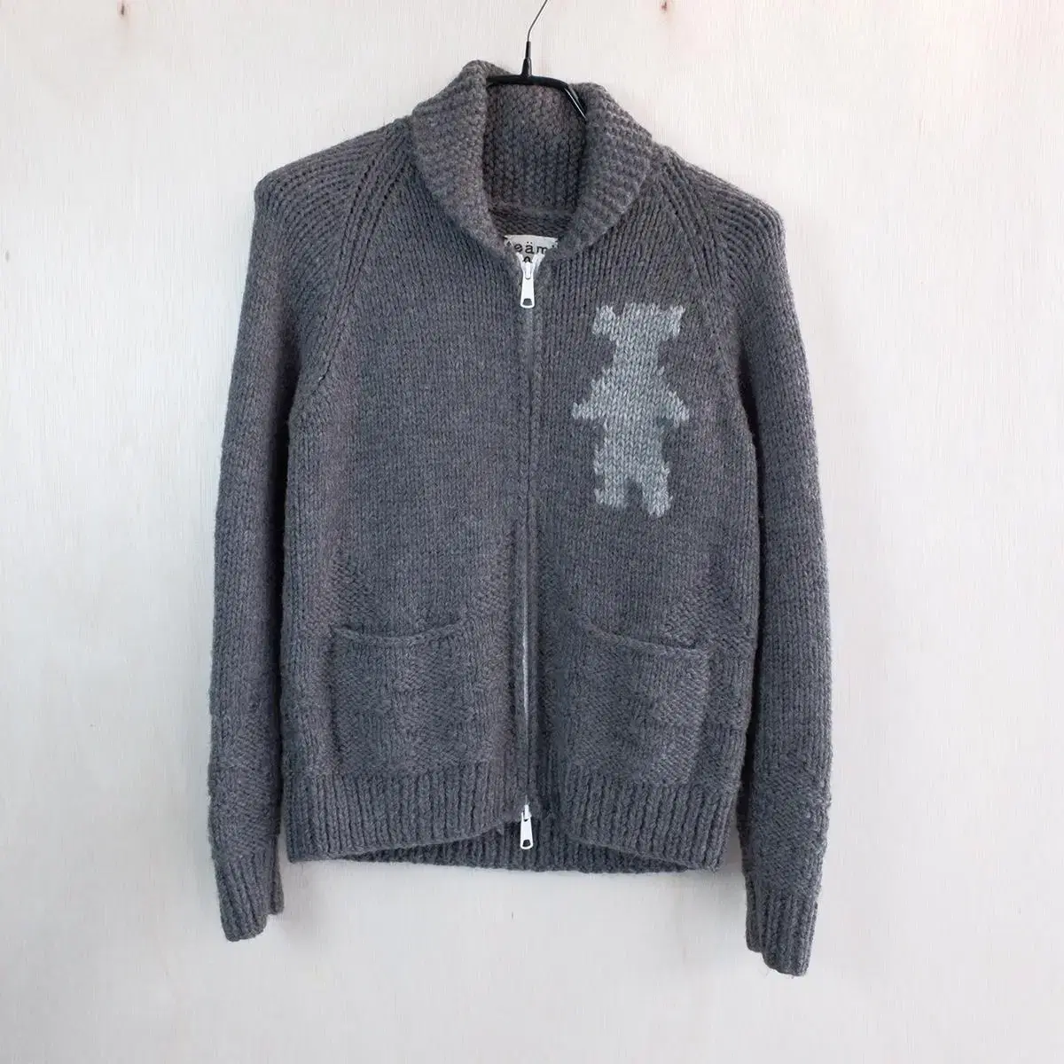 W)Vtg Ohto Gray Kint Zip up