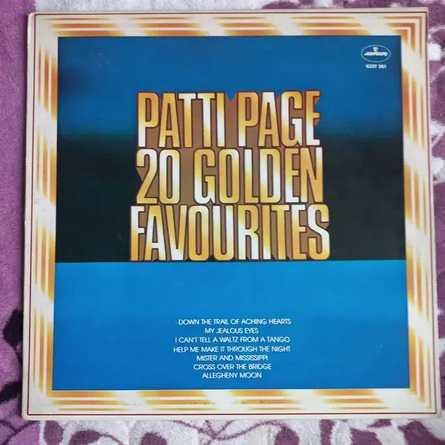 Lp중고 PATTI PAGE - 20GOLDEN FAVOUTITES 음반