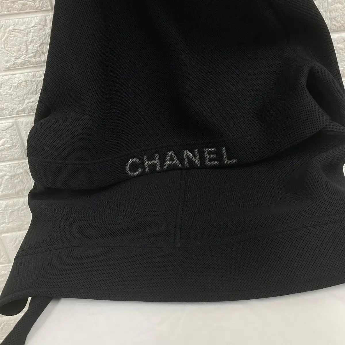 CHANEL / 빈티지 샤넬 블랙 메쉬 스포츠 트레이닝 자켓 / 블루종