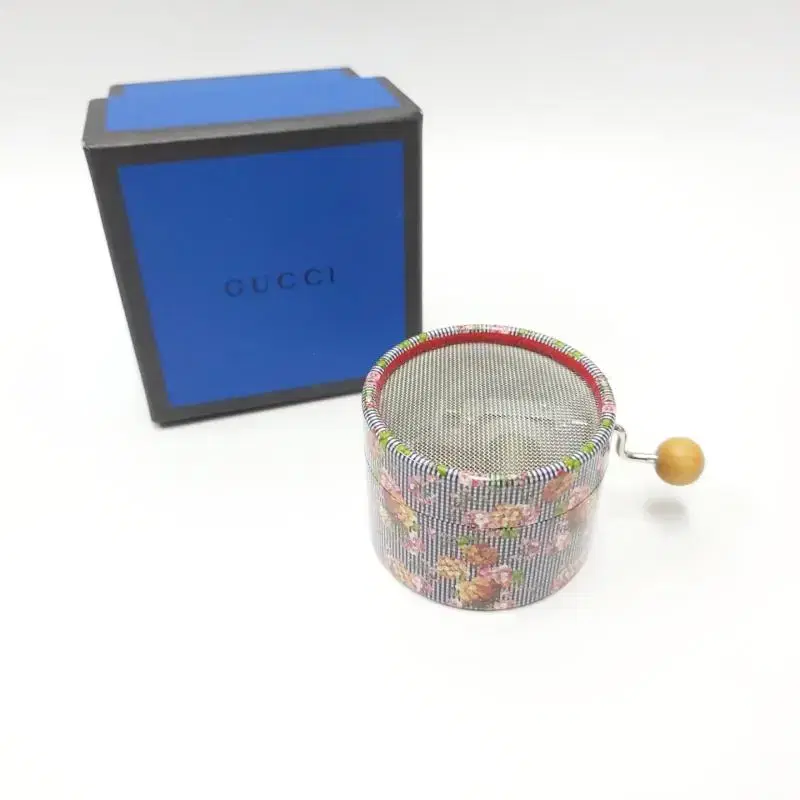 GUCCI 구찌 체크 플라워 로망스 수동 오르골 멜로디박스 A737