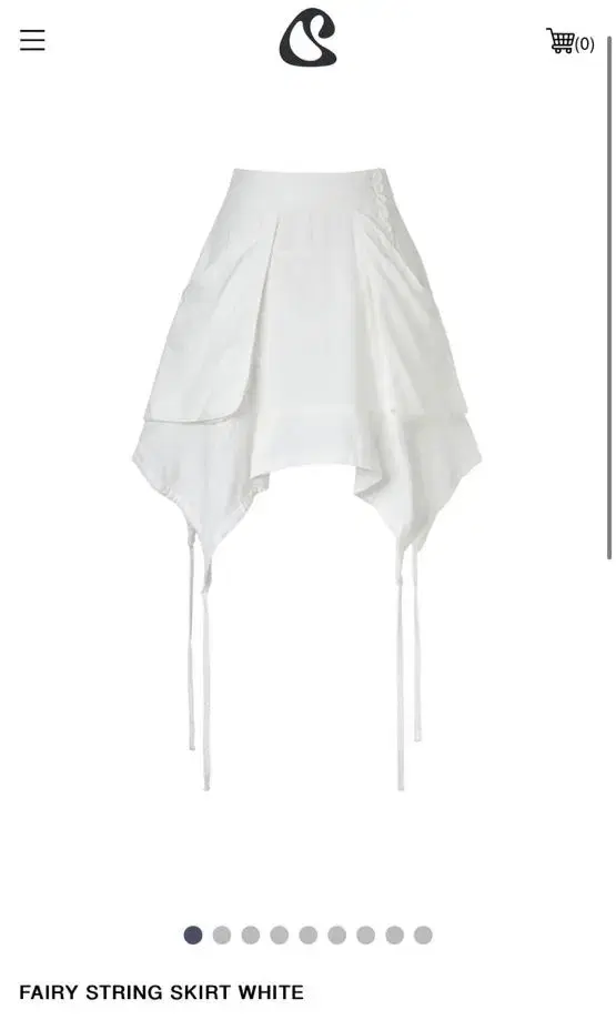 코이세이오 coyseio fairy string skirt white