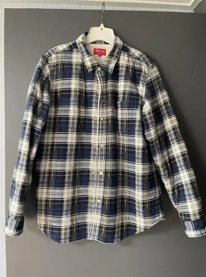 [L] Supreme Fleece Flannel Shirt Bloo