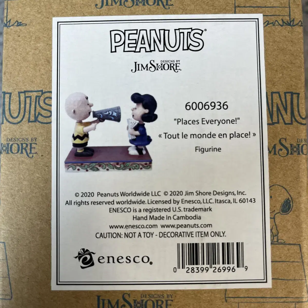 JIM SHORE 짐 쇼어 PEANUTS 찰리 브라운 루시 스누피 피규어