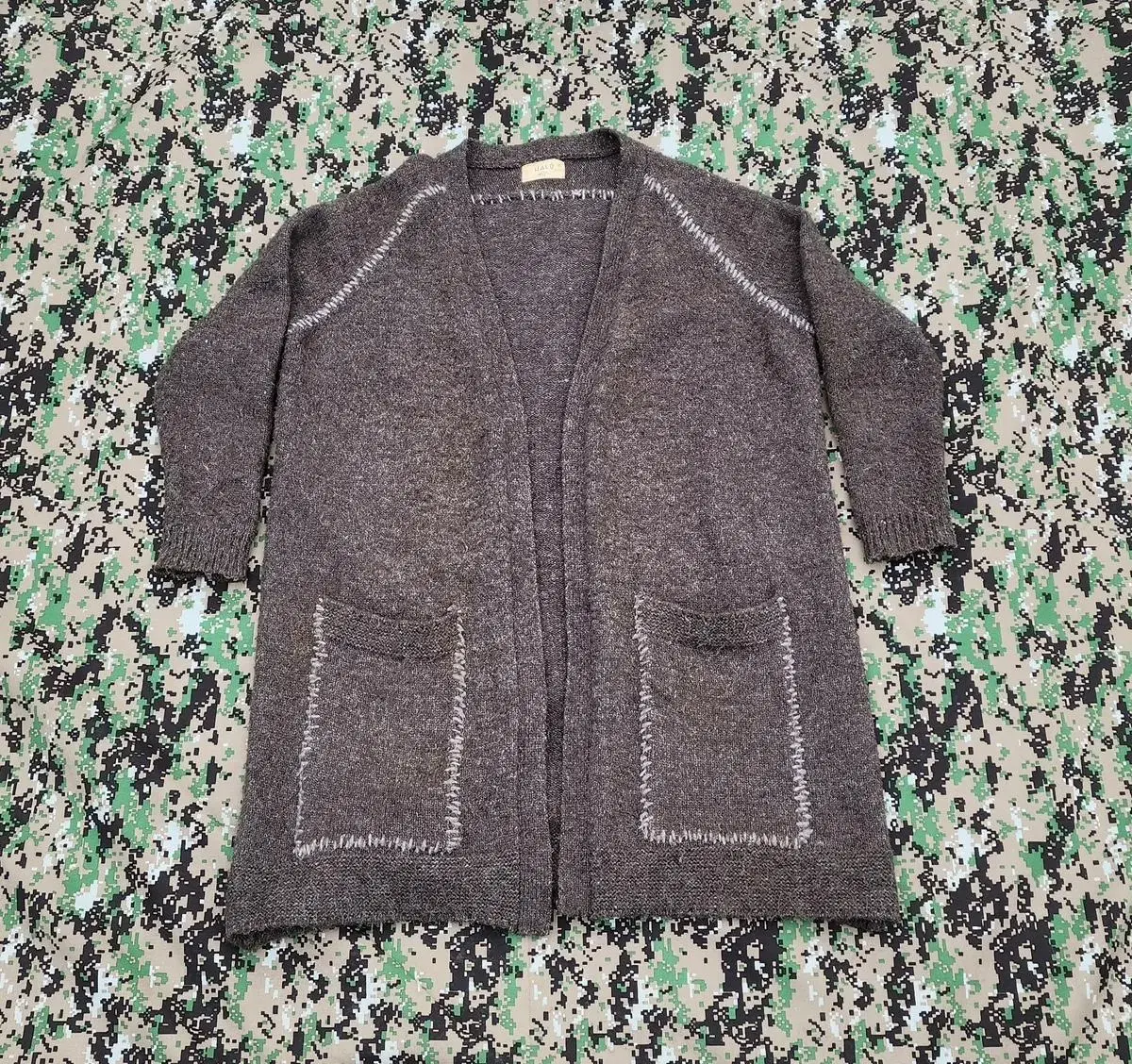 Unchecked 5031 Olive Long Cardigan