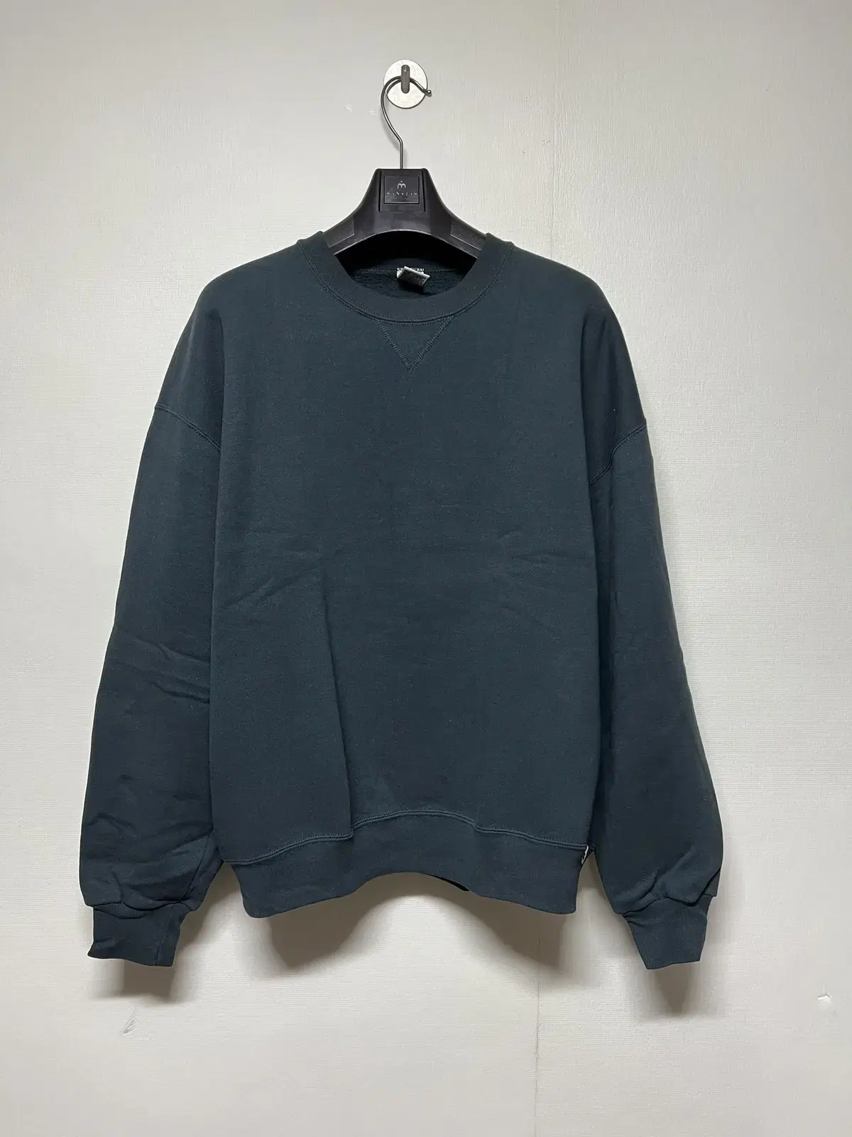 Men's XL or so Lined Brushed Sweatshirt Man-to-Man semi Overfit Long Sleeve T-Shirt