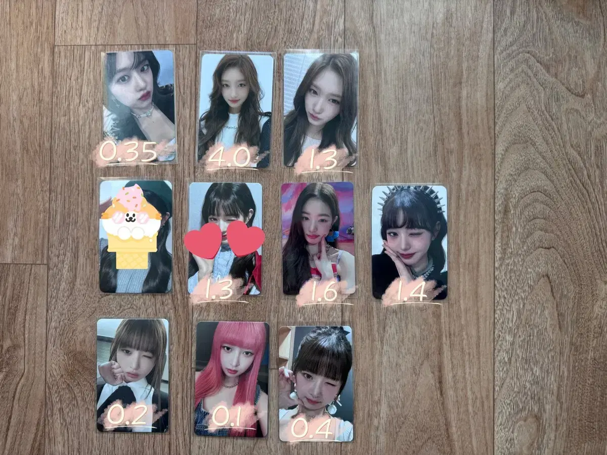 ive unreleased photocard set lay jang wonyoung leeseo photocard wts