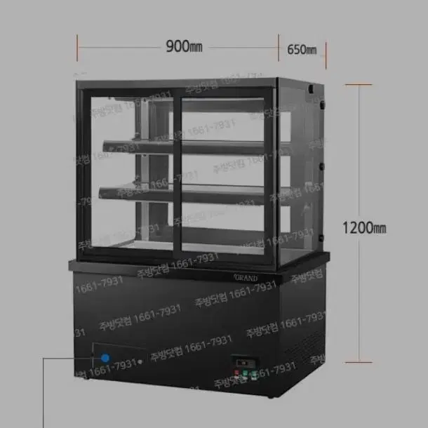 쇼케이스 냉장고 900 (앞문형) 카페 식당 디저트 케이크 반찬 음료