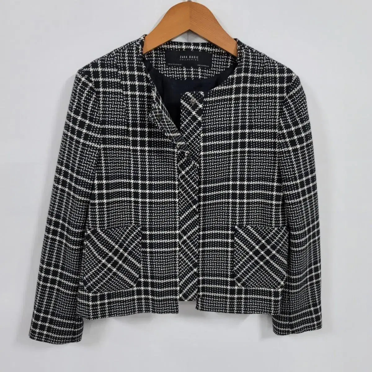 Zara Check Short Jacket-Women(90)/J2996