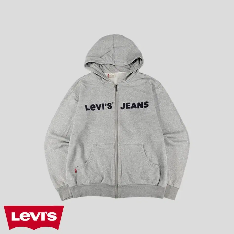 Levi's MelangeGray Levi's Jins Bucclogo Sweat Hoodie Zip Up XL