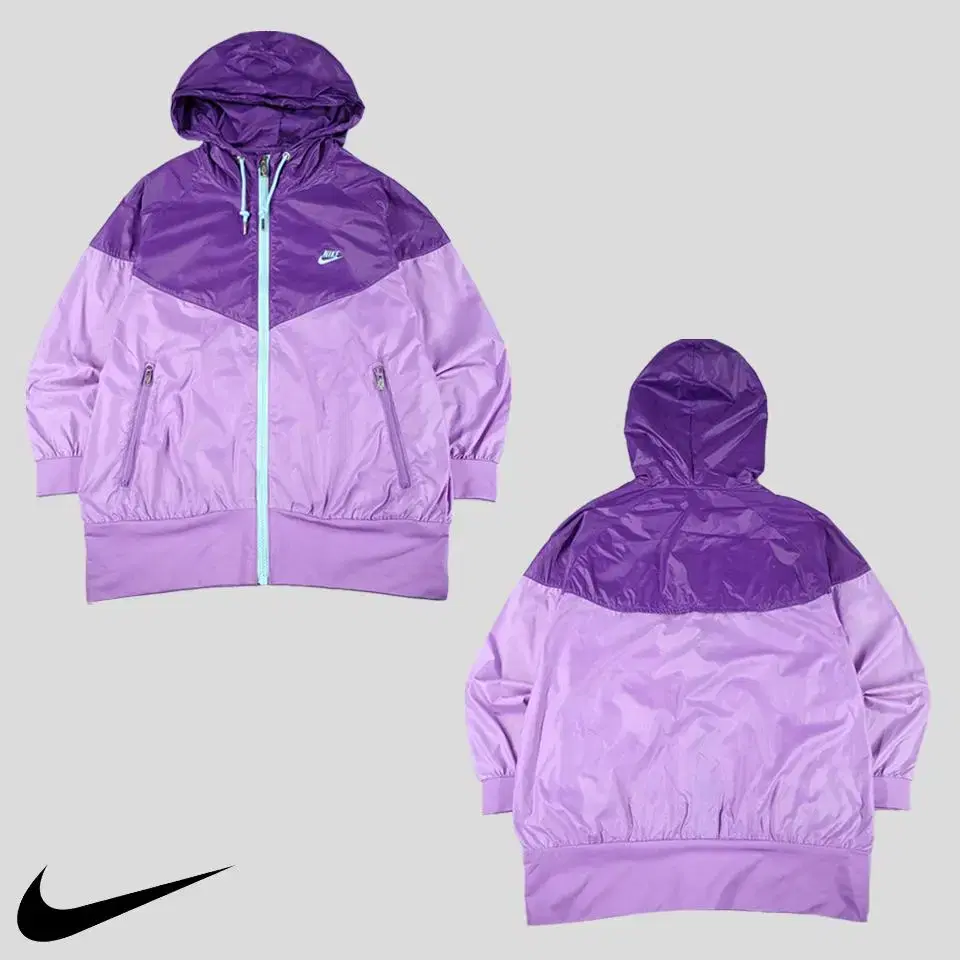 Nike NSW Purple Windrunner Hooded Windbreaker WOMENS M