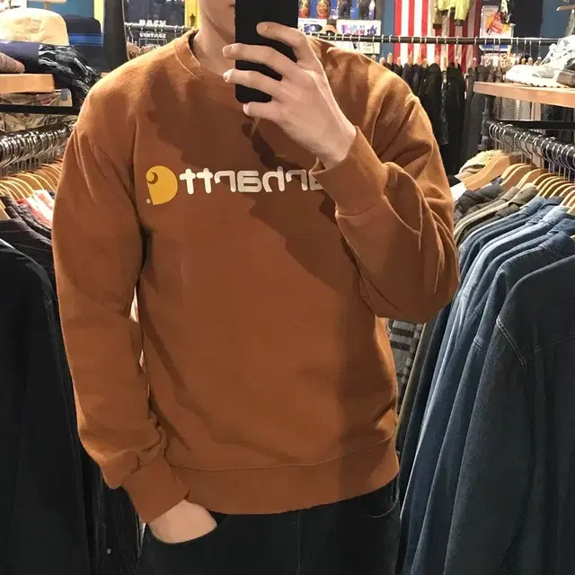 carhartt 칼하트 로고 스웻셔츠