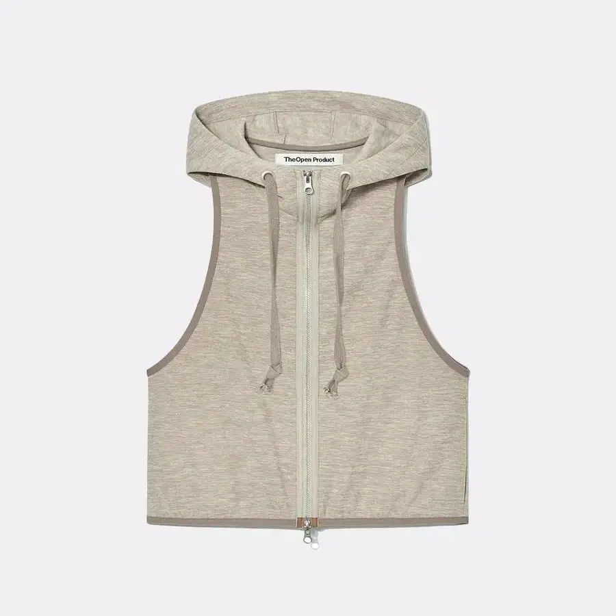 더오픈프로덕트 FLEECE HOODIE VEST-BEIGE