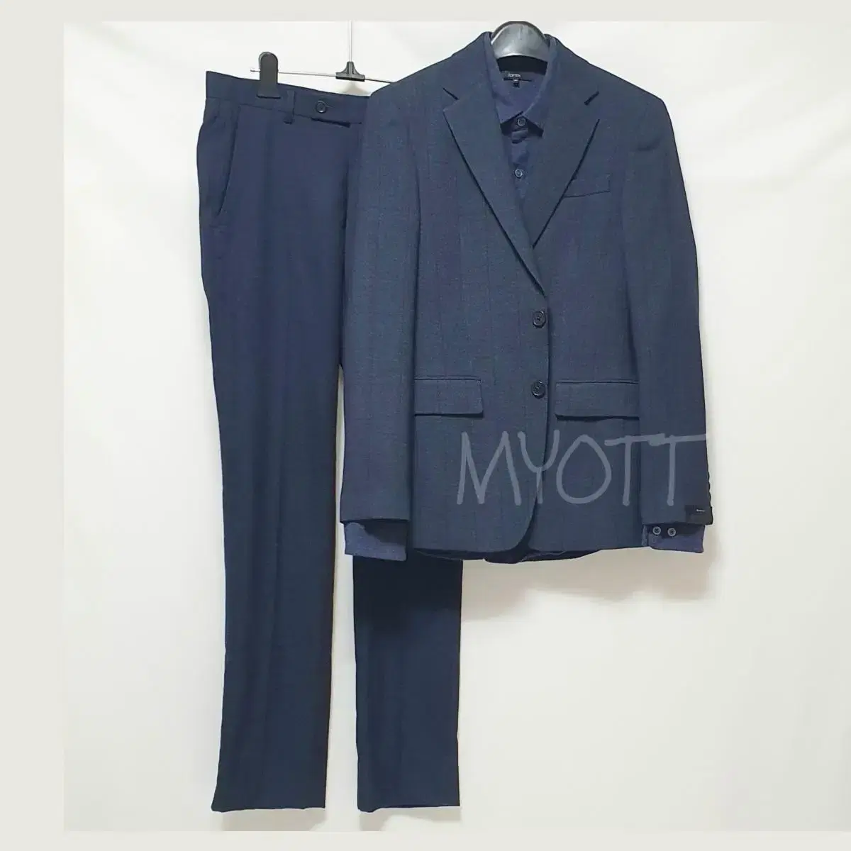 [New]Navy Check Vintage Suit Outfit 1set