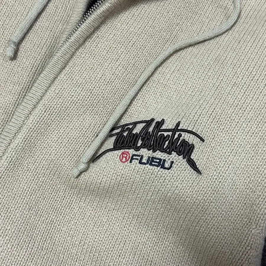 초코 후부 FUBU 니트 후드 집업 누빔 점퍼