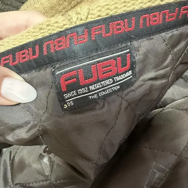 초코 후부 FUBU 니트 후드 집업 누빔 점퍼