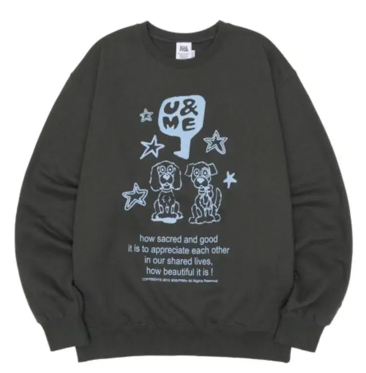 Friendship Sweatshirts Charcoal 스컬프터 맨투맨