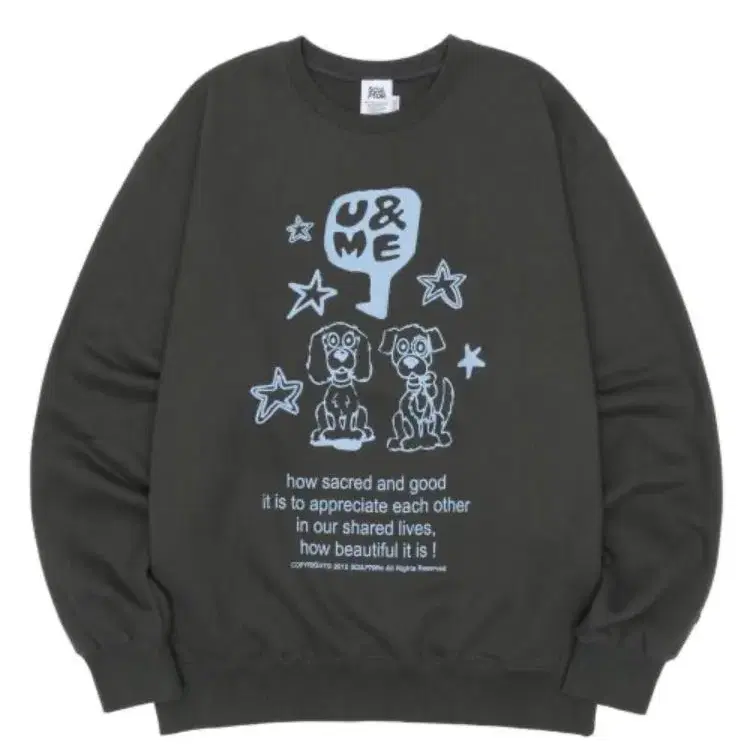 Friendship Sweatshirts Charcoal 스컬프터 맨투맨