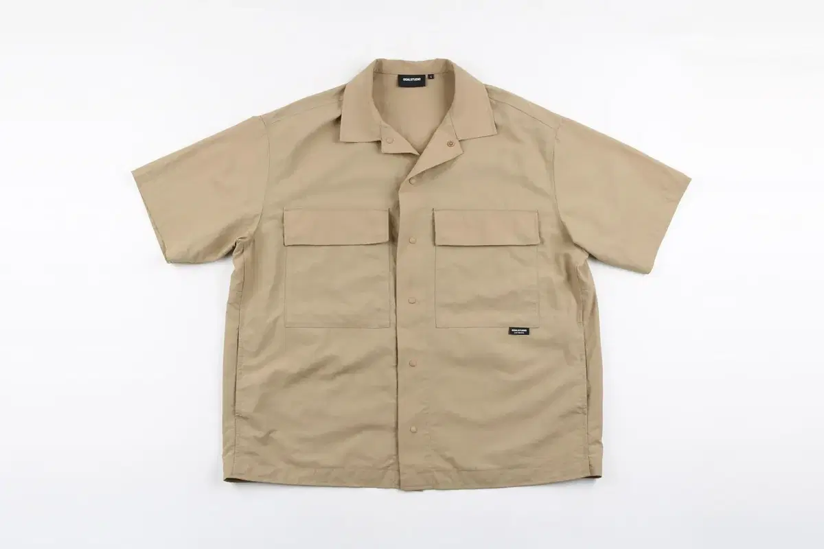 [L] Goldstudio Overfit Woven Short Sleeve Shirt