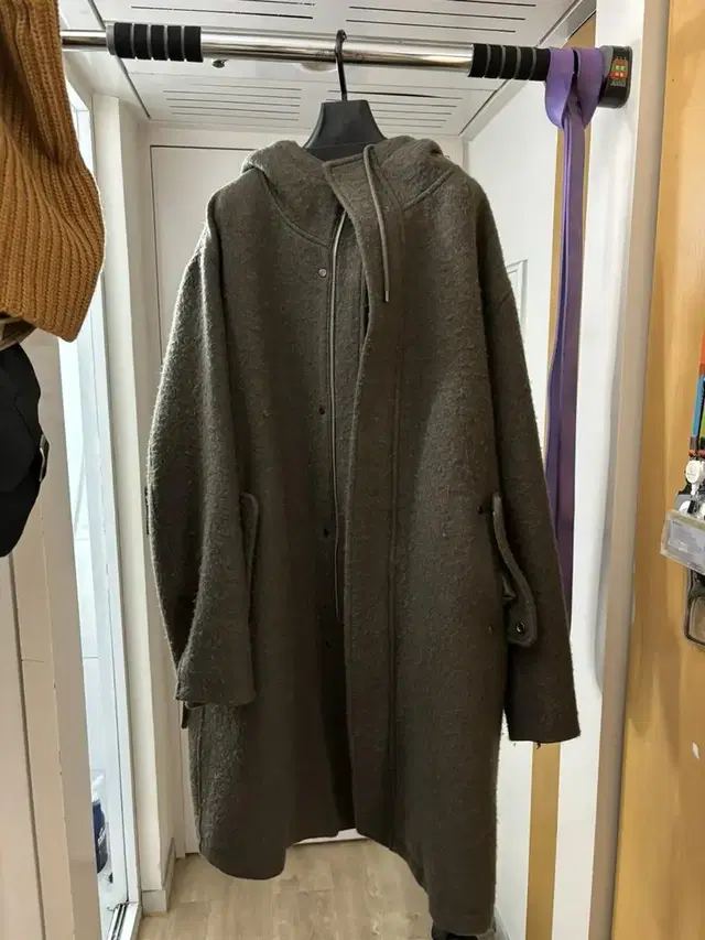 오라리 남성 후드 코트 울 23AW BRUSHED ALPACA WOOL