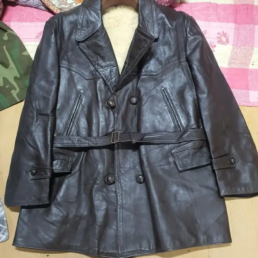 vintage 40's~50's 프랑스 더블브레스트 카코트