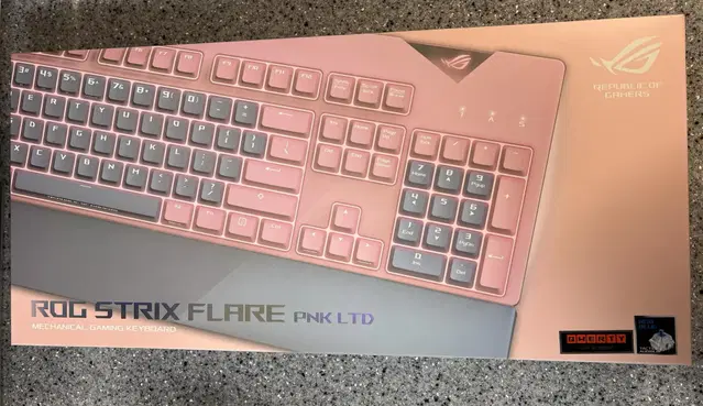 ASUS ROG STRIX FLARE PINK 게이밍 키보드 청축 신품