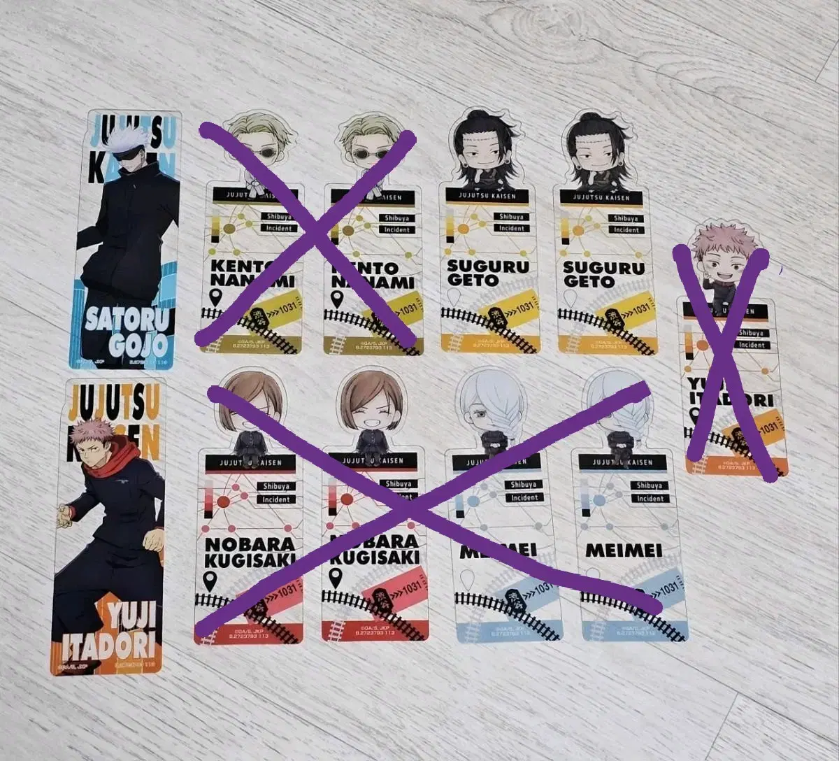 Zuu Shibuya Saga Transparent Bookmark Bookmark (Gojo, Itadori, Ghetto)