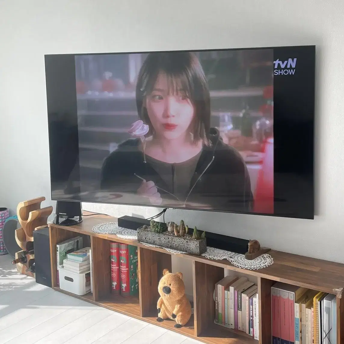 삼성 65인치 TV(사운드바+서브우퍼 포함)