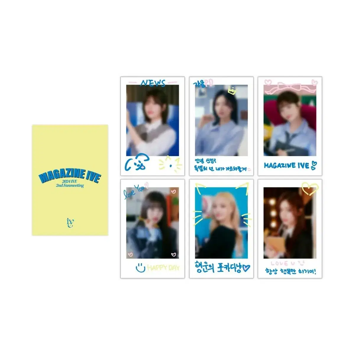 ive polaroid set buncheol sticker set buncheol magazineive fanmeeting