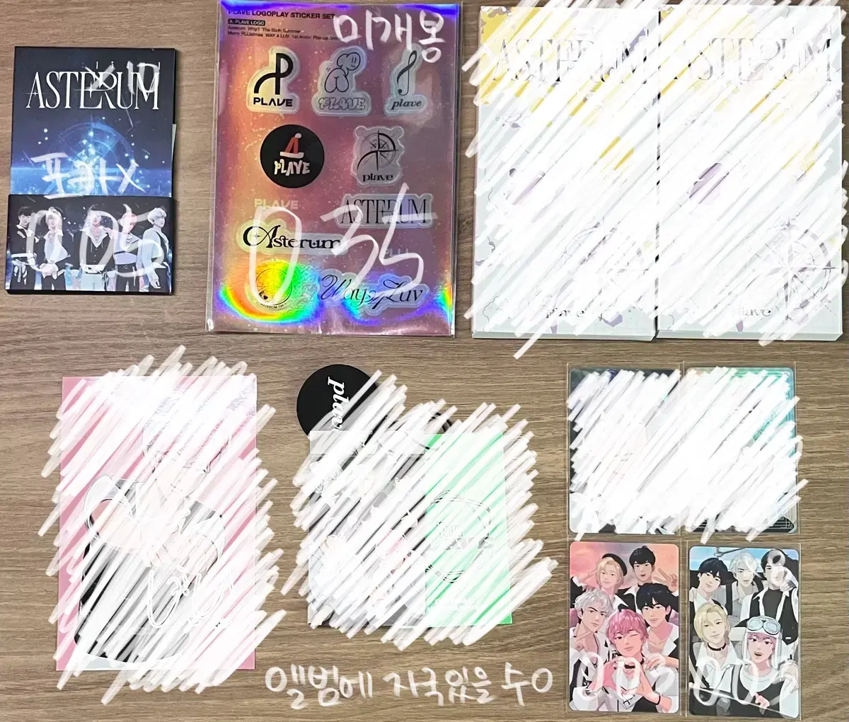 Plaves hologram sticker pop up Store md pre-order benefit MD W4L Organizational Photocards