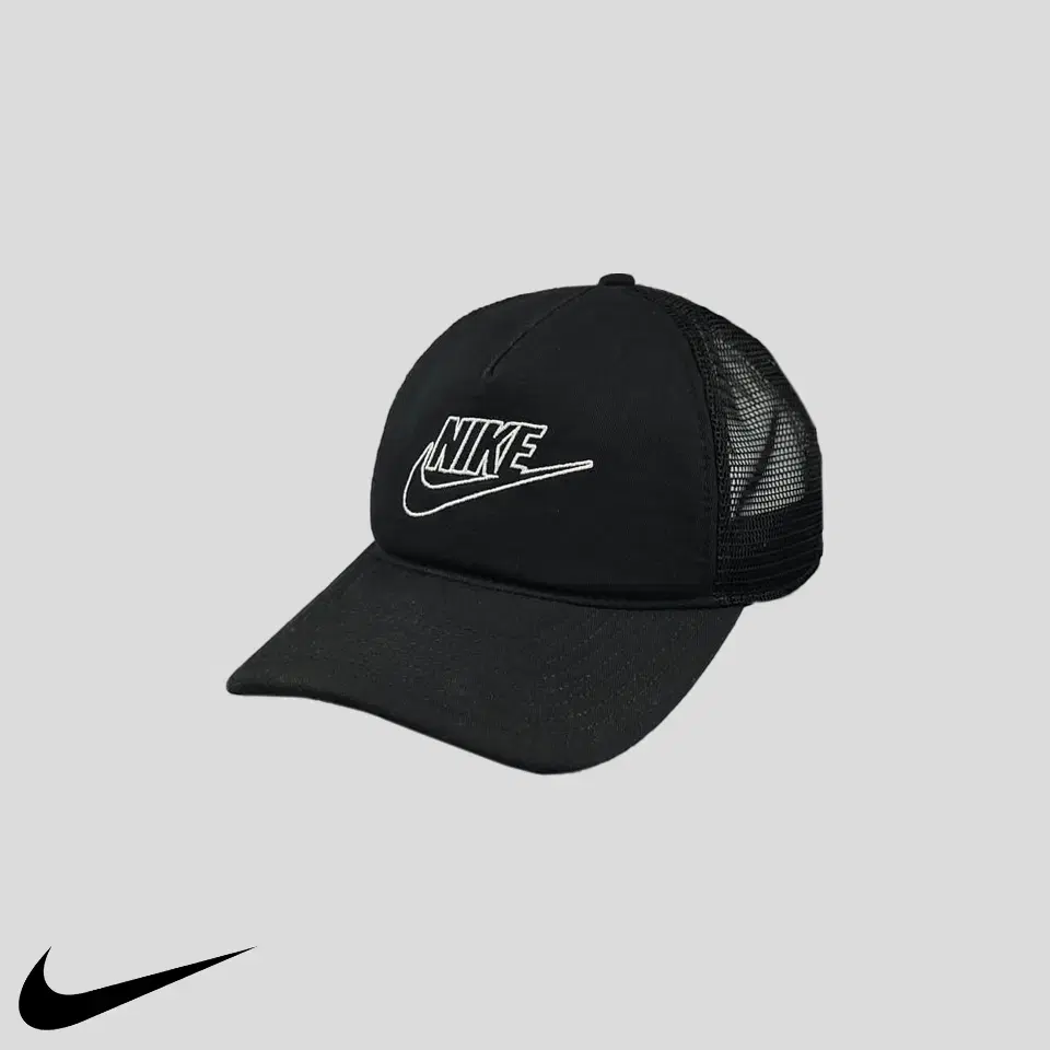 Nike Pigment Black White Futurarogo Classic99 Trucker Cap Ballcap Hat F