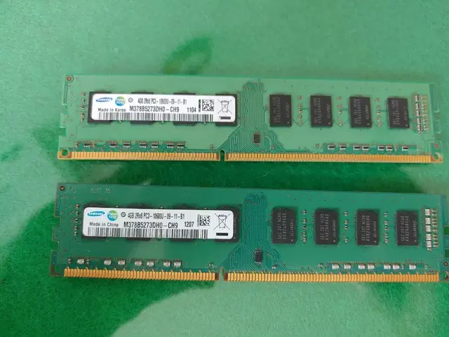 삼성 ddr3 4g 램 2개