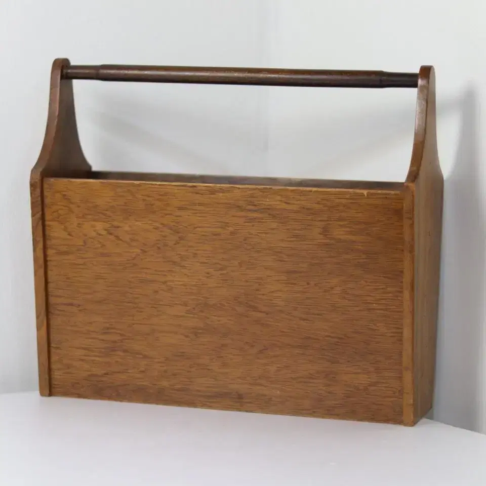 Vintage Wood Magazine Rack