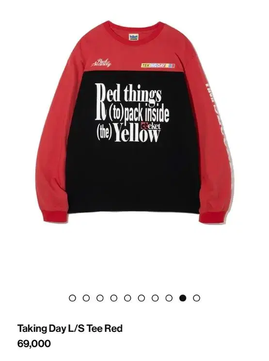 테켓 긴팔티 taking day L/S tee red