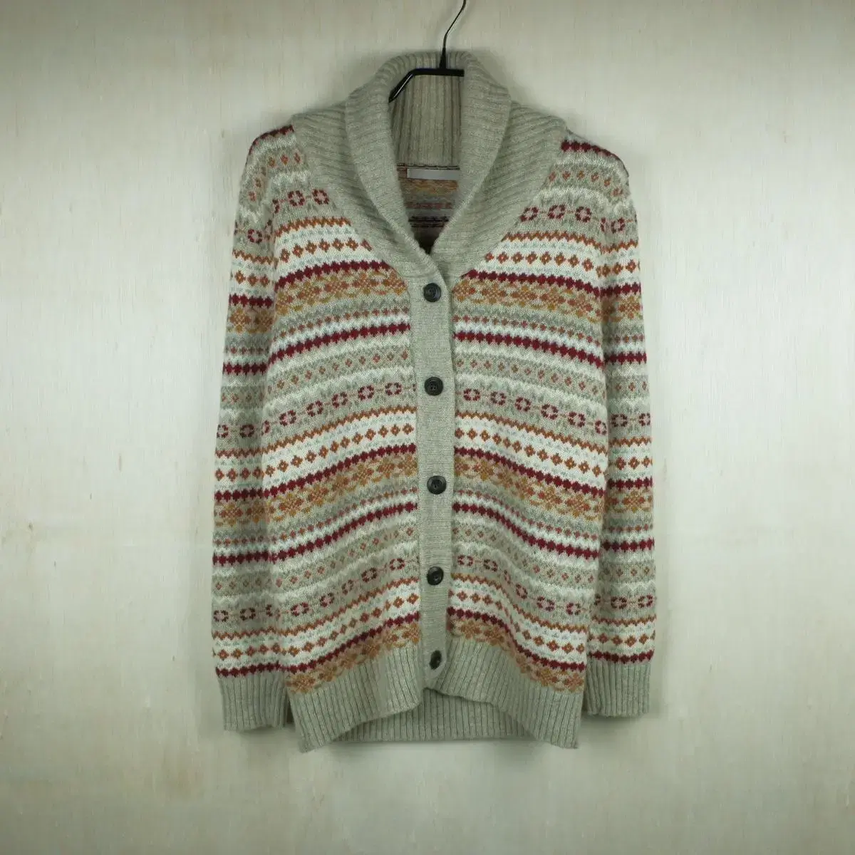 W)shawl collar Nordic Cardigan