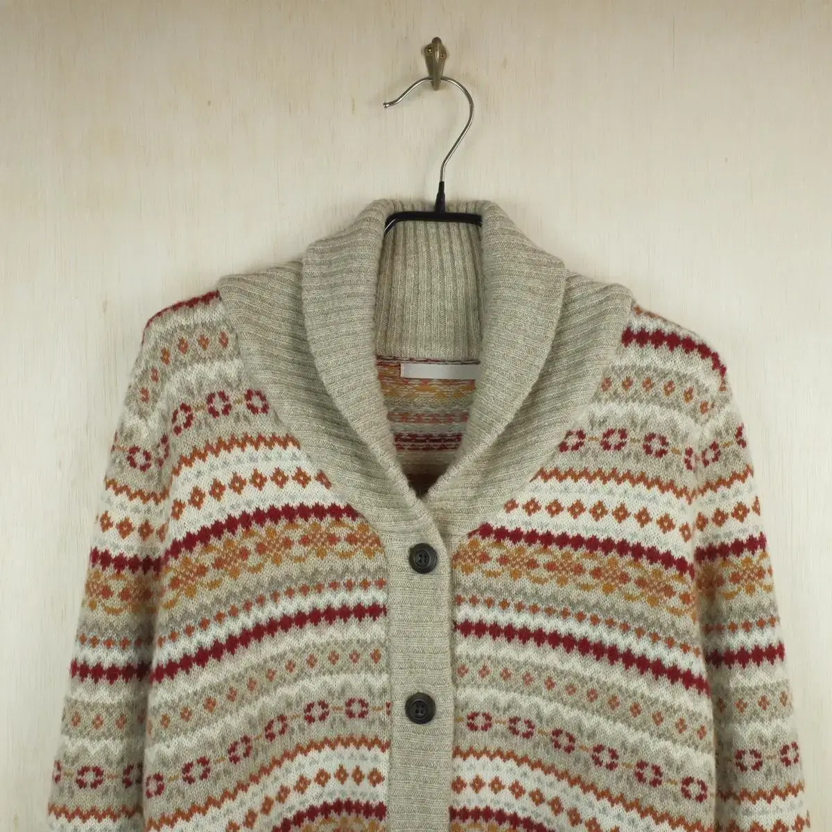 W)shawl collar Nordic Cardigan