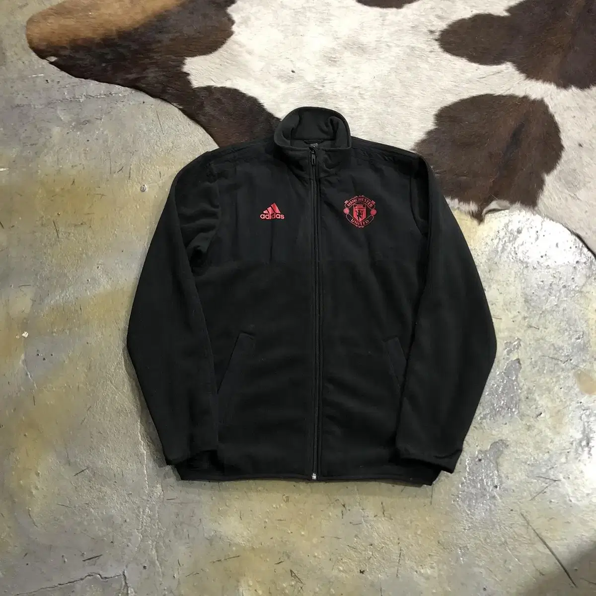 L Adidas Manchester United Fleece Zip-Up/A3700