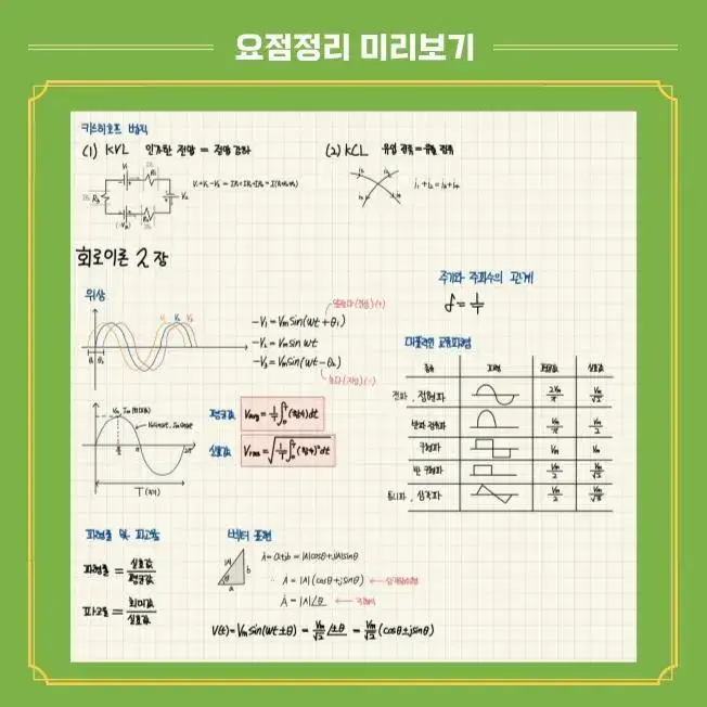 전기[산업]기사 합격 치트키 요점정리 PDF (크몽 판매 다수)