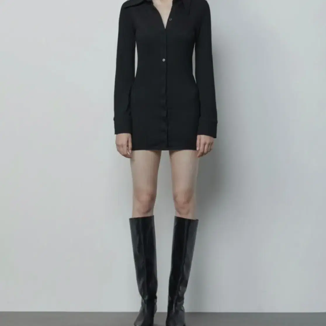 보헤미안서울 collared shirt onepiece M