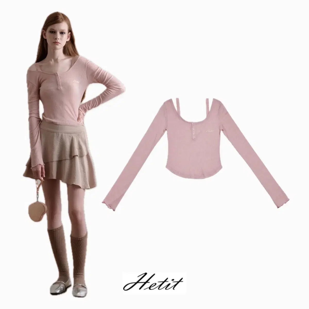 Hetit 헤티 Frail Top (Pink)