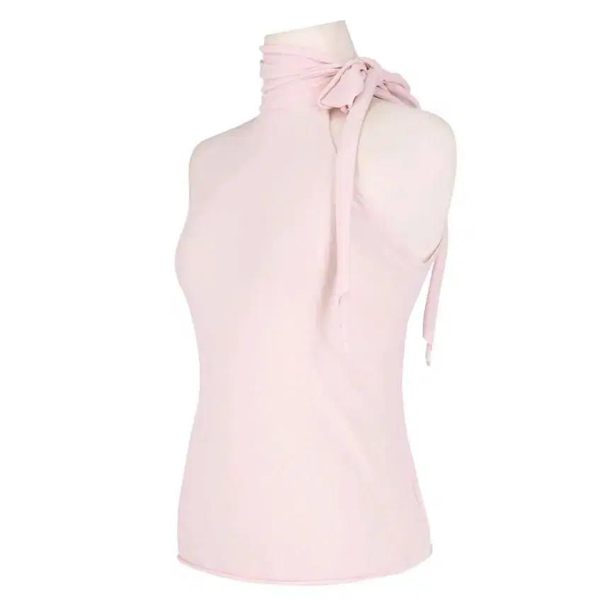 코프 floral ribbon tie sleeveless pink